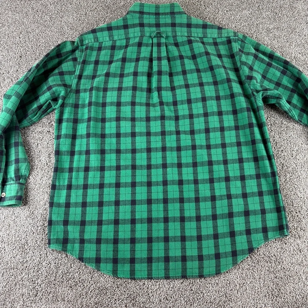 CC Filson 850 Shirt X-Large  Green Plaid Flannel Heavy Cotton Fishing Guide - Picture 3 of 10